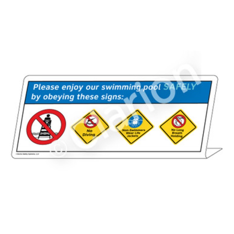 No Diving Non-Swimmers No Long Breath Holding Sign (WSS1765-e)