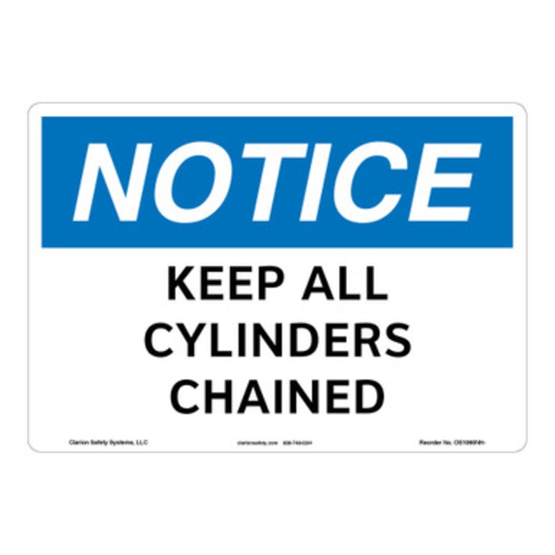 Notice/Keep All Cylinders Sign (OS1060NH-)
