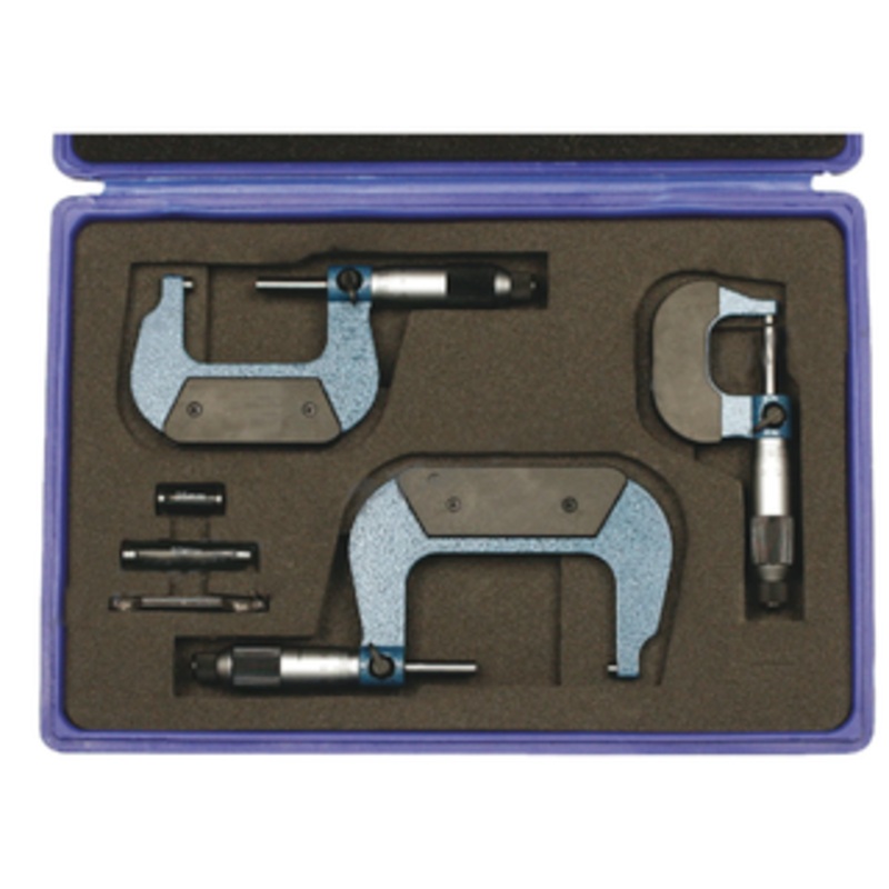 Precise 3 Piece Outside Micrometer Set, 0-75mm Range Per Set – M3-927