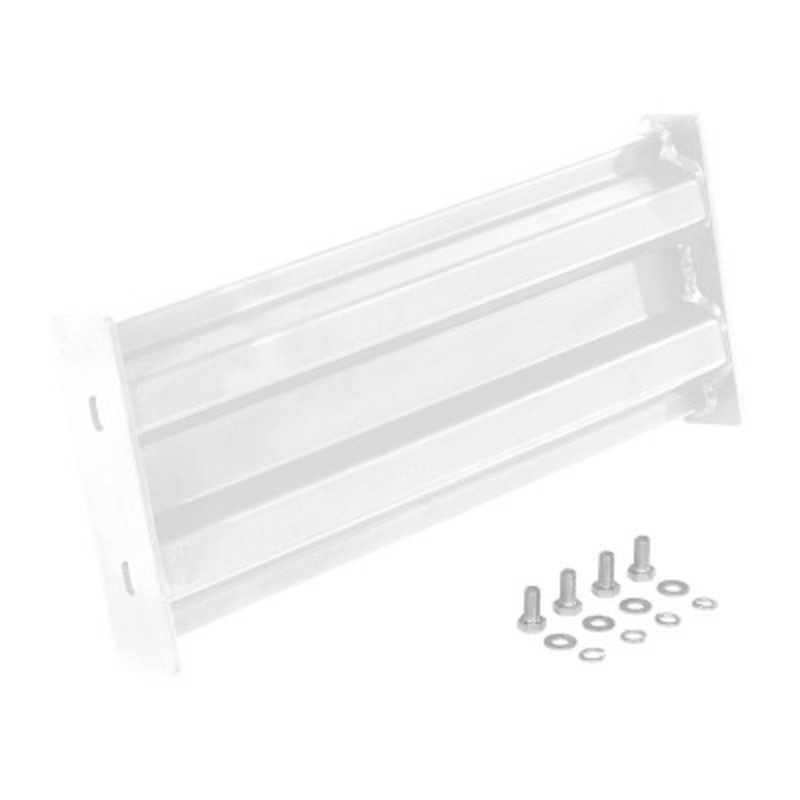 Steel 2 Ribbed Bolt On Style Guard Rail, 18in Length, White