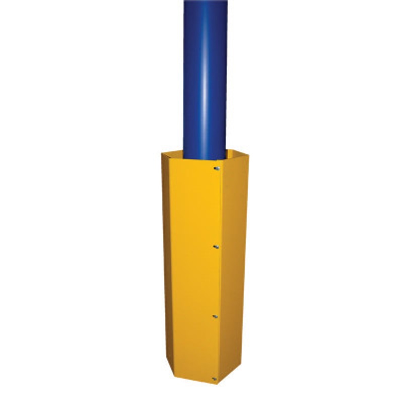 Steel Hexagonal Column Guard, 48in Height, Yellow