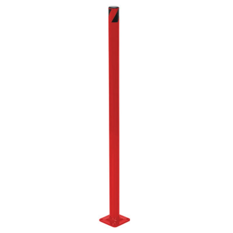 Steel Pipe Safety Bollard, 36in x 1-3/4in, Red