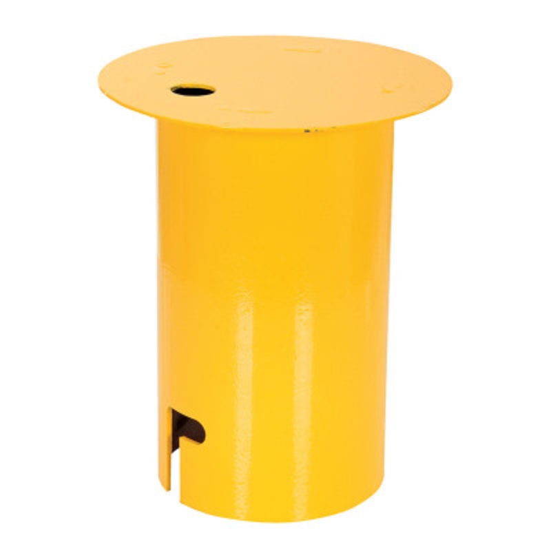 Steel Removable Bollard Sleeve Cover, 8 x 8 x 9-13/16in, Yellow
