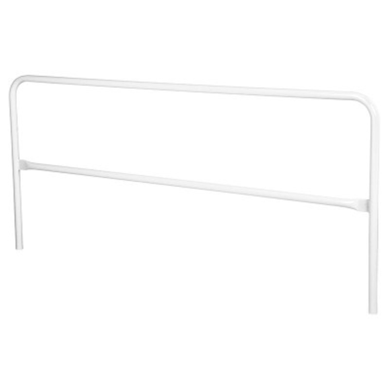 Steel Safety Railing, 8 Ft. Length, White