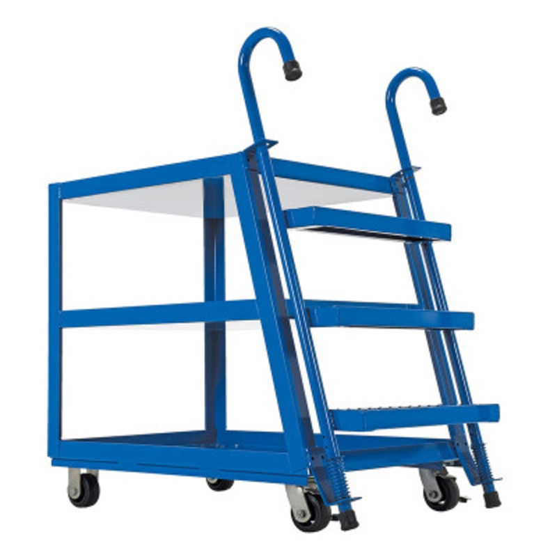 Stock Picker 3 Shelf, Rubber On Casters 39-3/4 x 21-7/8 x 52-1/8in