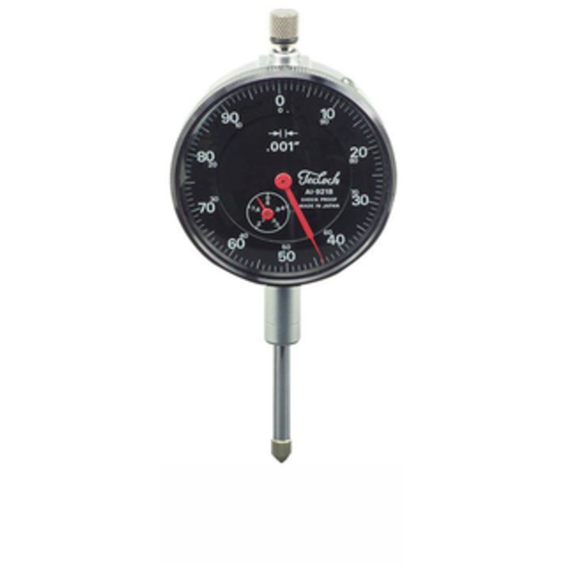 Teclock Precision AGD Dial Indicator, 0 – 1, 2 Dial Black Face – AI-921B
