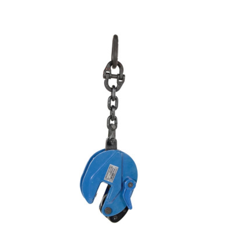 Vertical Plate Clamp with Chain 6-1/2 x 2-1/2 x 22in, 2000lb, Blue
