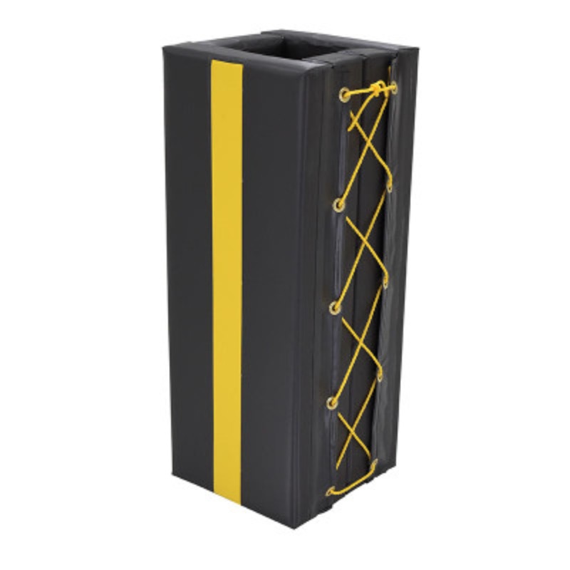 Vinyl Column Protective Pad Square, 3 Ft. x 10in, Black