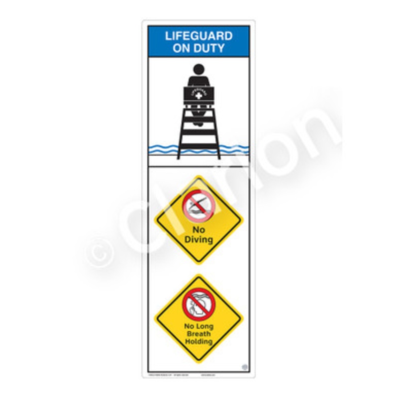 Lifeguard on Duty No Diving Sign (WSS2315-e)