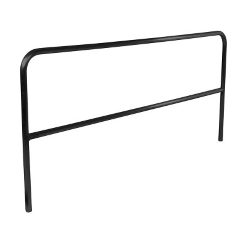 Steel Safety Railing, 8 Ft. Length, Black