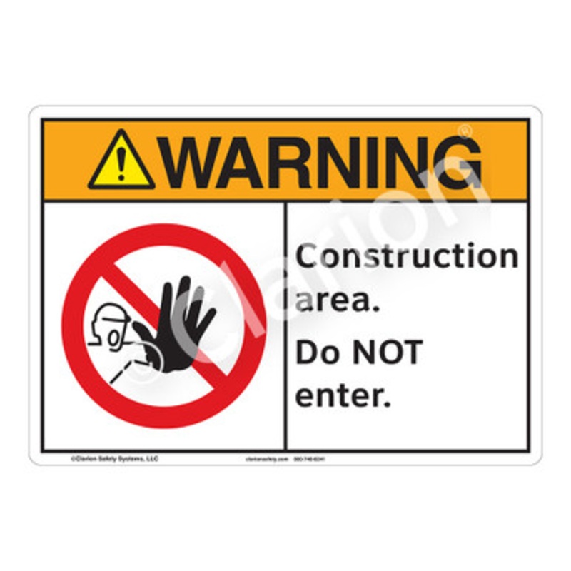 Warning Construction Area Sign (F1250-)