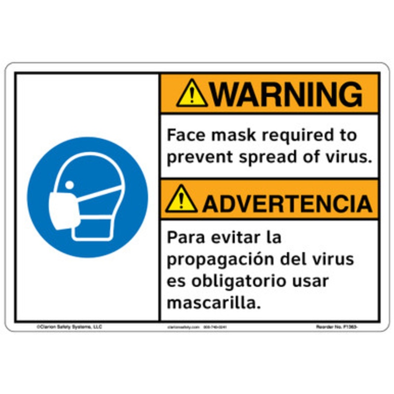 Warning/Face mask (F1363-)