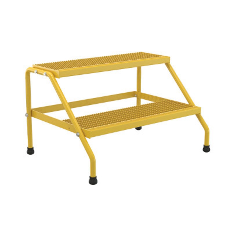 Aluminum 2-Step Knock Down Wide Stand, 500 lb., Yellow