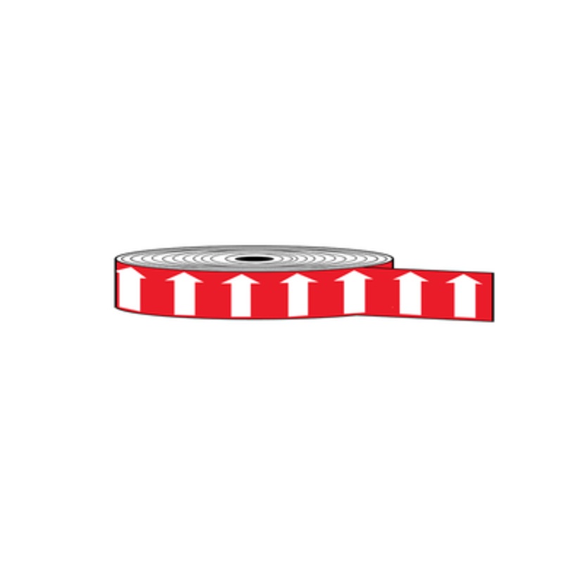 Arrow Banding Tape 1 x 30yd White on Red (ABT-1-WR)