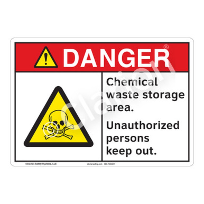 Danger Chemical Waste Storage Sign (F1238-)