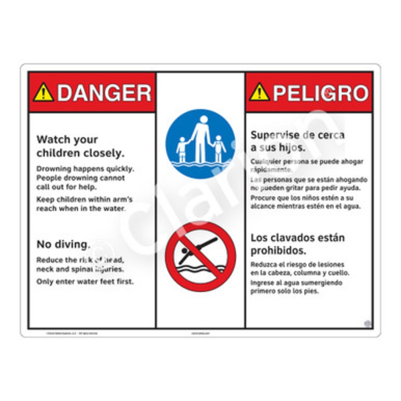 Danger Watch Your Children Sign (WSS3206-b)