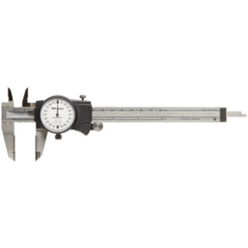 Mitutoyo Dial Caliper, 0-6 with Carbide OD Jaws – 10-772-2