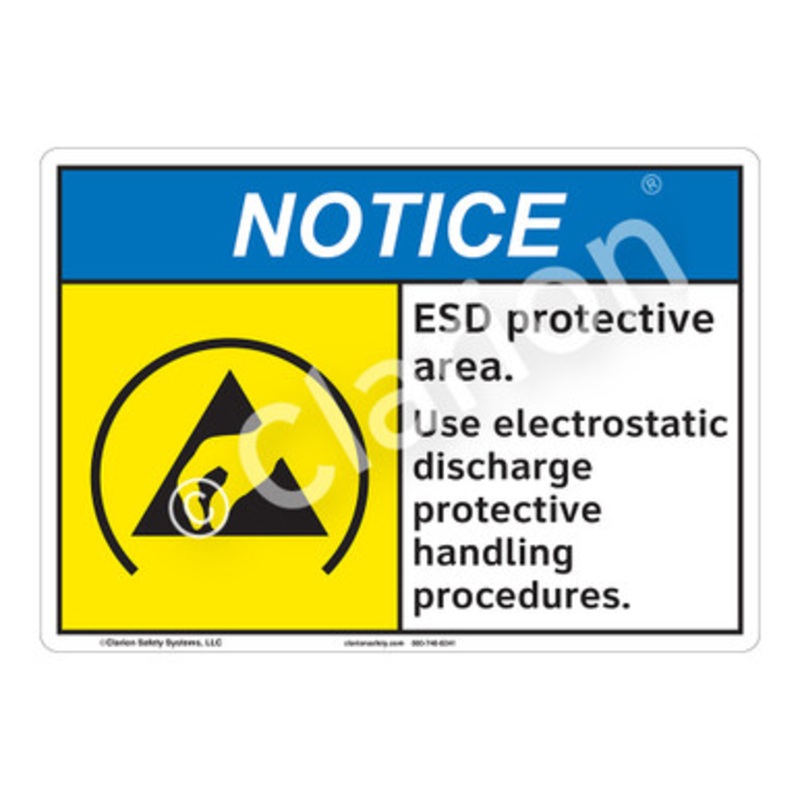 Notice ESD Protective Area Sign (F1270-)