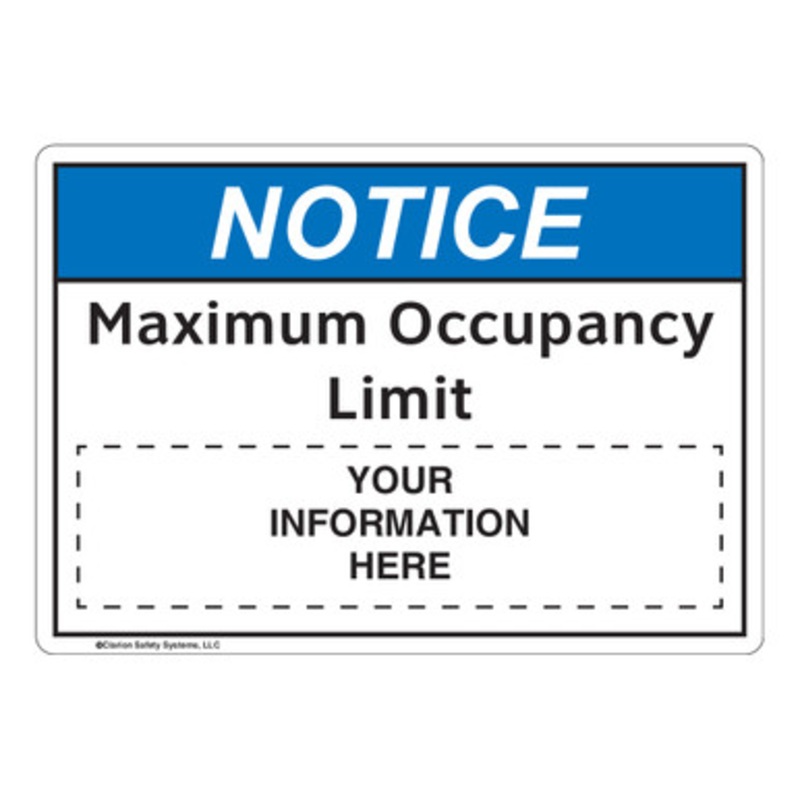 Notice/Maximum Occupancy Limit (FL1123-)