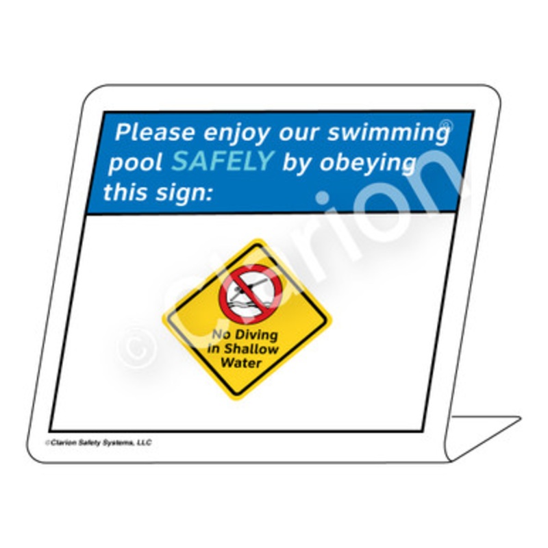 Placard No Diving in Shallow Water Sign (WSS1704-e)