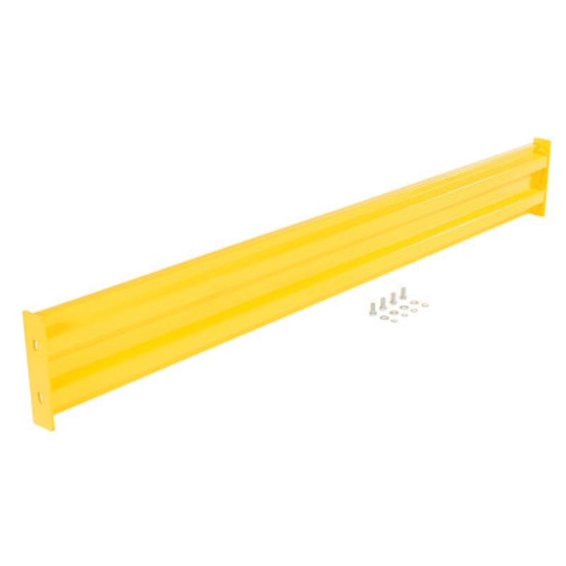 Steel Bolt On Style Guard Rail, 102in Length, Yellow