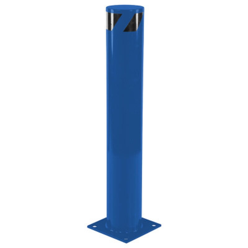 Steel Pipe Safety Bollard, 42in x 6-1/2in, Blue