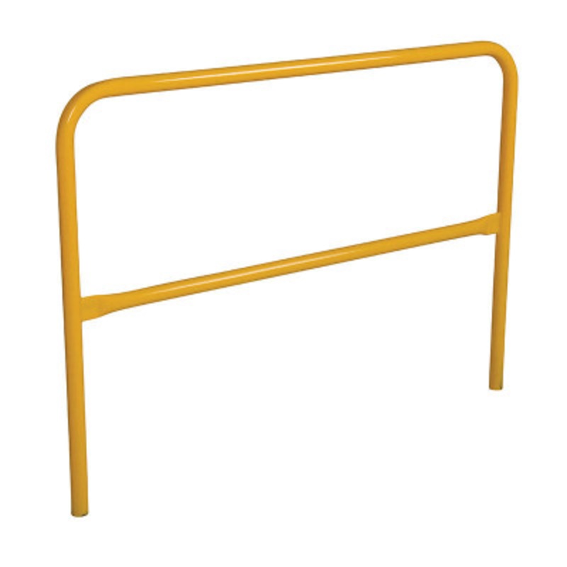 Steel Safety Railing, 5 Ft. Length, Yellow