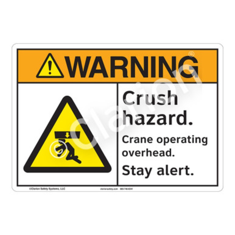 Warning Crush Hazard Sign (F1247-)