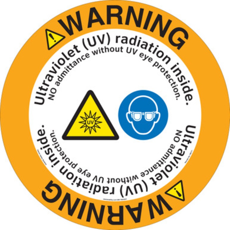Warning/Ultraviolet (UV) radiation Floor Marker (FM177-)