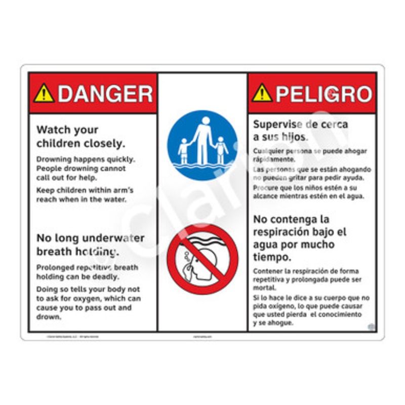 Danger Watch Your Children Sign (WSS3209-b)