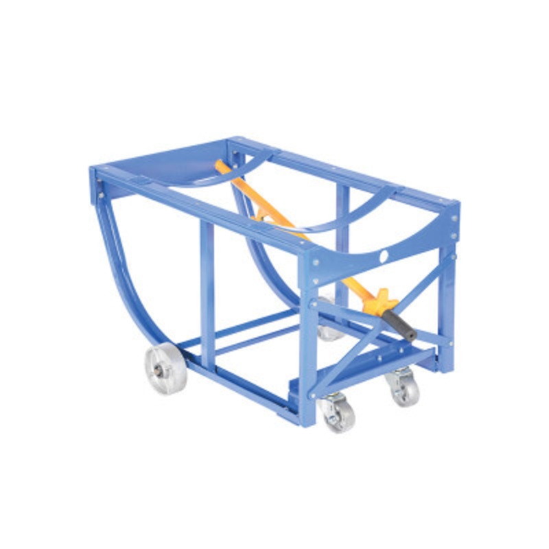 Rotating Drum Cart, 31-3/4 x 19 x 21-1/2in, 800lb, Blue