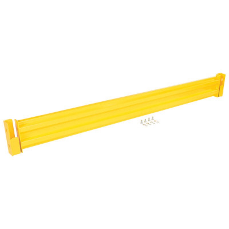 Steel 2-Ribbed Dropin Style Guard Rail, 102in Length, Yellow