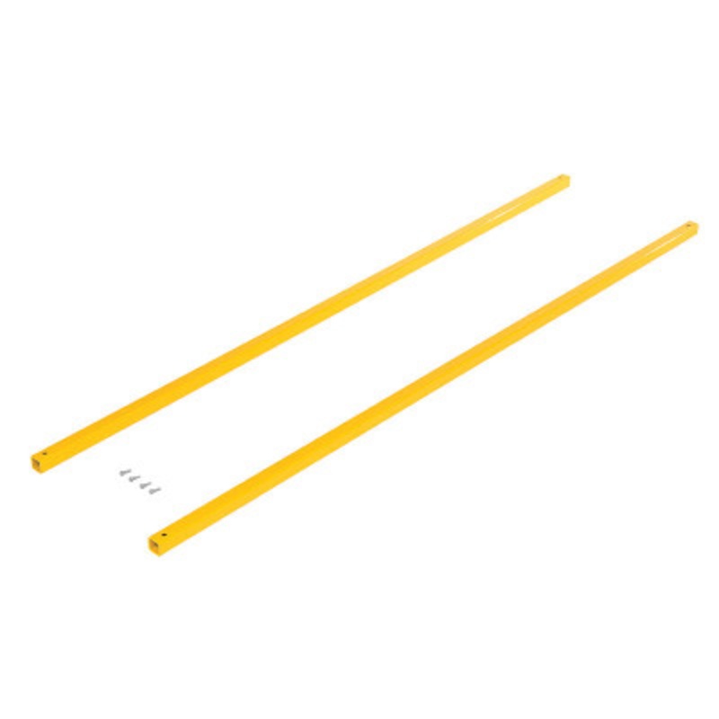 Steel Square Safety Handrail Connection Tubing, 72in, Yellow