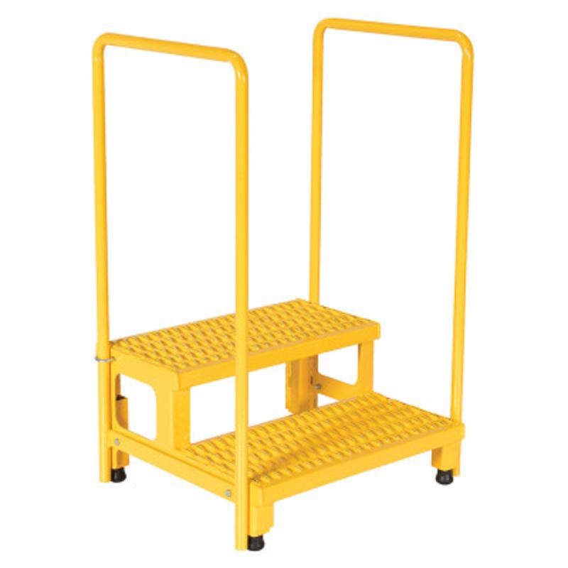 Step Stand, 2-Step, 22-7/8 x 25-15/16 x 43-1/8in, 500 lb., Yellow
