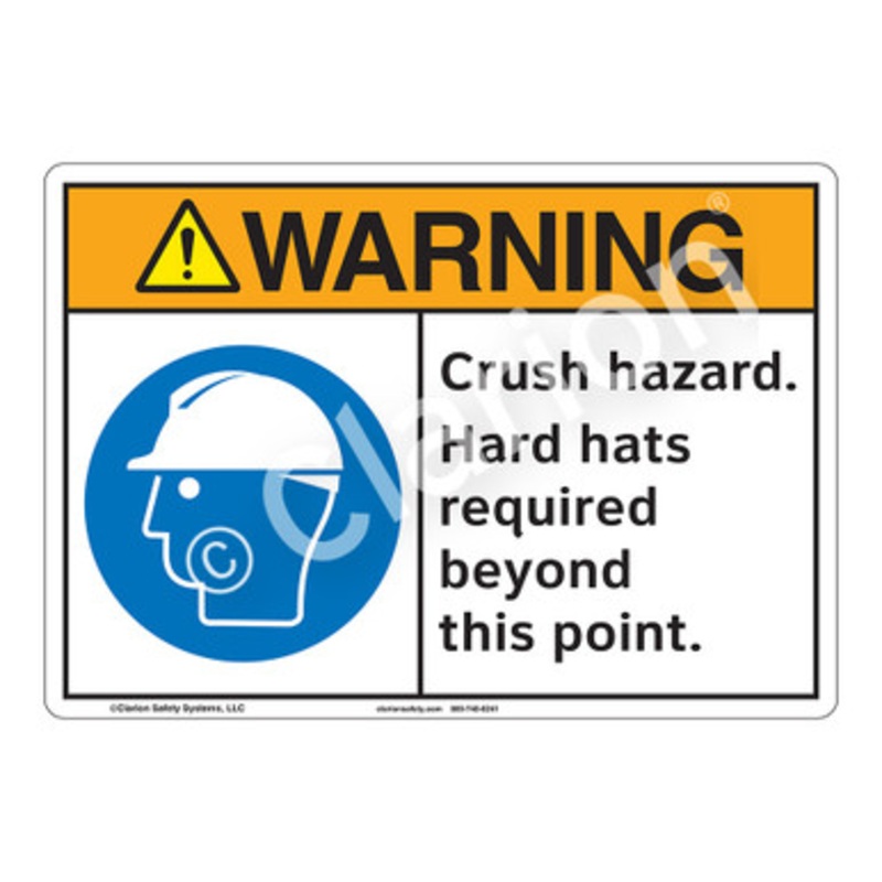 Warning Crush Hazard Sign (F1188-)