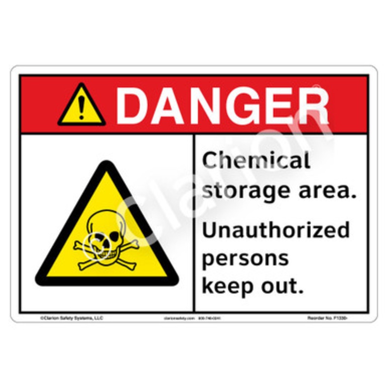 Danger Chemical Storage Sign (F1330-)