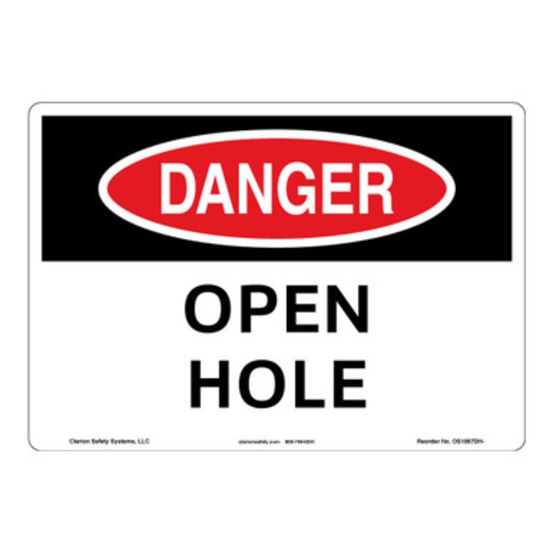 Danger/Open Hole Sign (OS1067DH-)