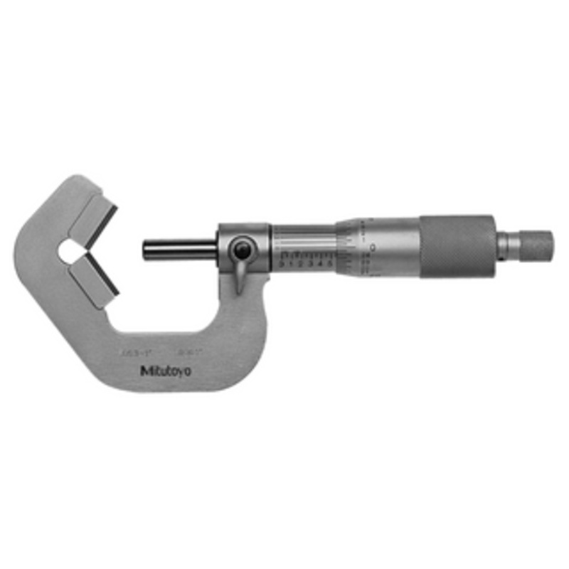 Mitutoyo Mechanical V-Anvil 5-Flute Micrometer, .09 – 1in – 114-135