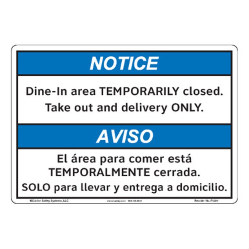Notice/Dine In Area (F1384-)