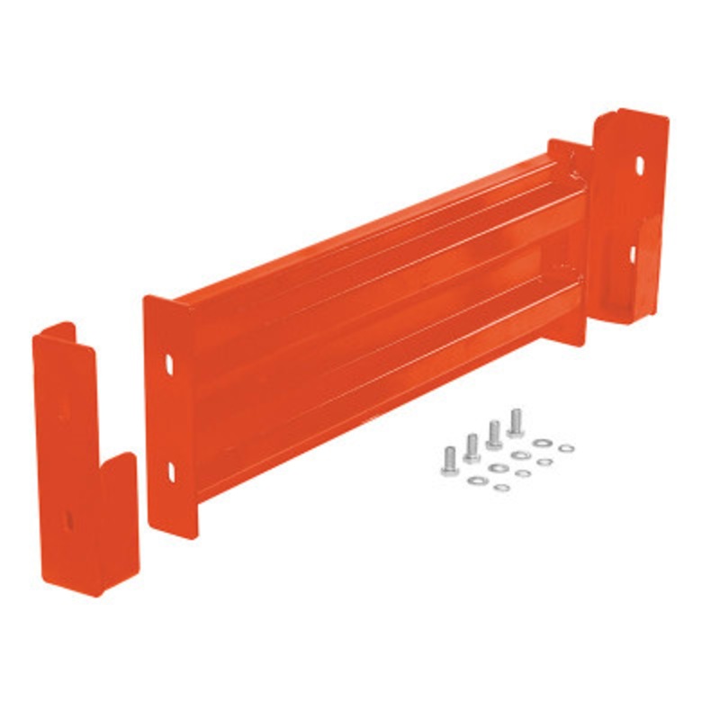 Steel 2-Ribbed Dropin Style Guard Rail, 30in Length, Orange