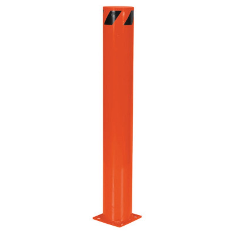 Steel Pipe Safety Bollard, 48in x 6-1/2in, Orange