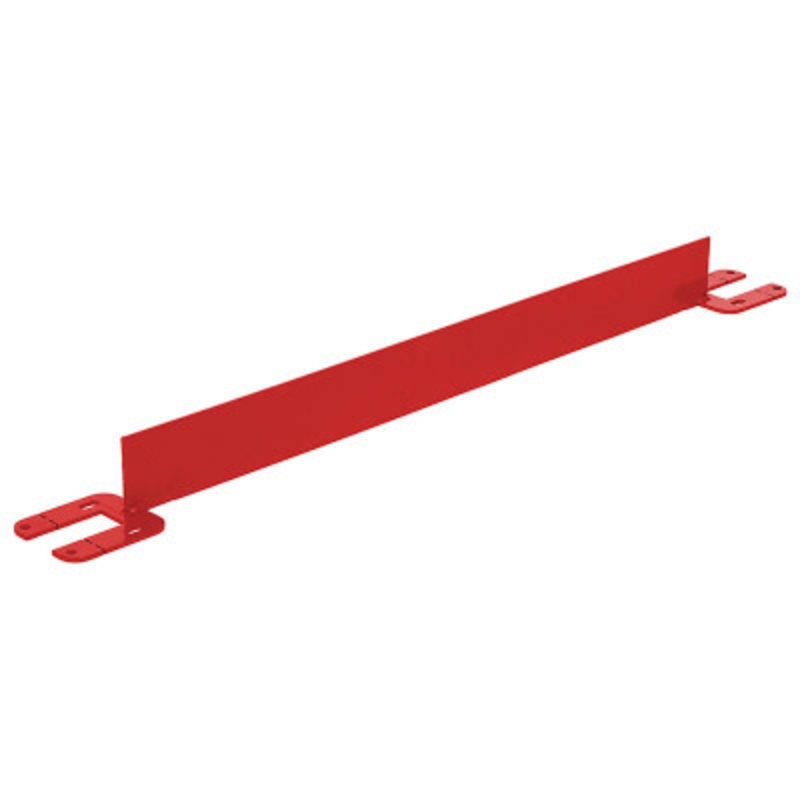 Steel Toe Board For Pipe Safety Railing, 4 Ft. Length, Red