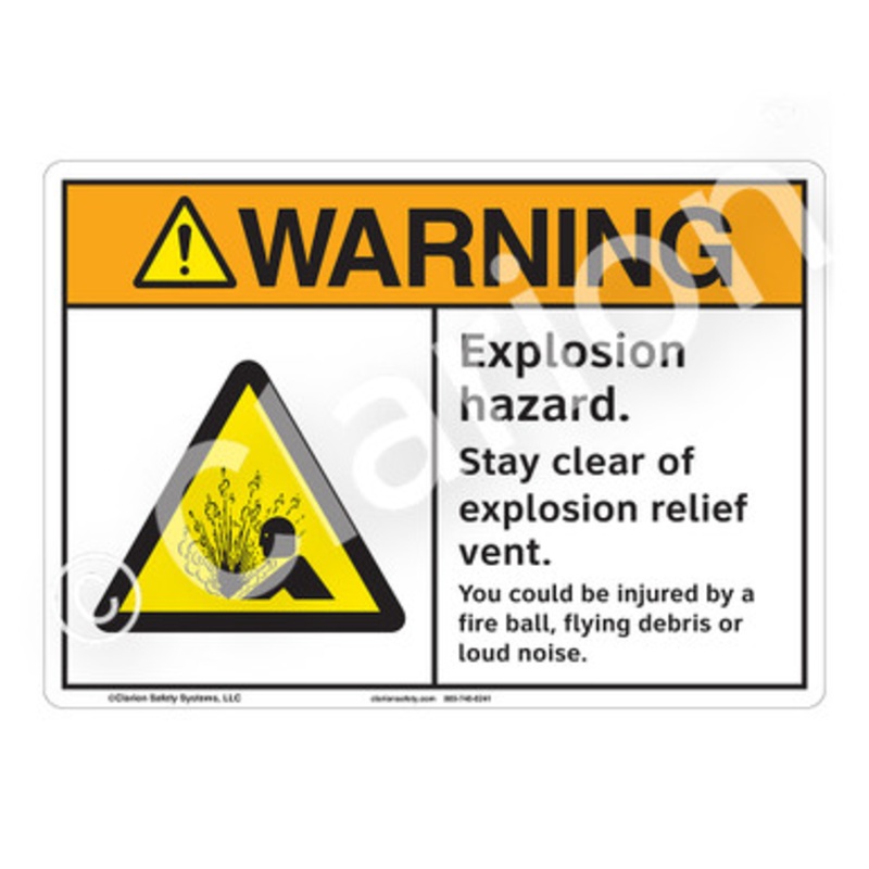 Warning Explosion Hazard Sign (F1162-)