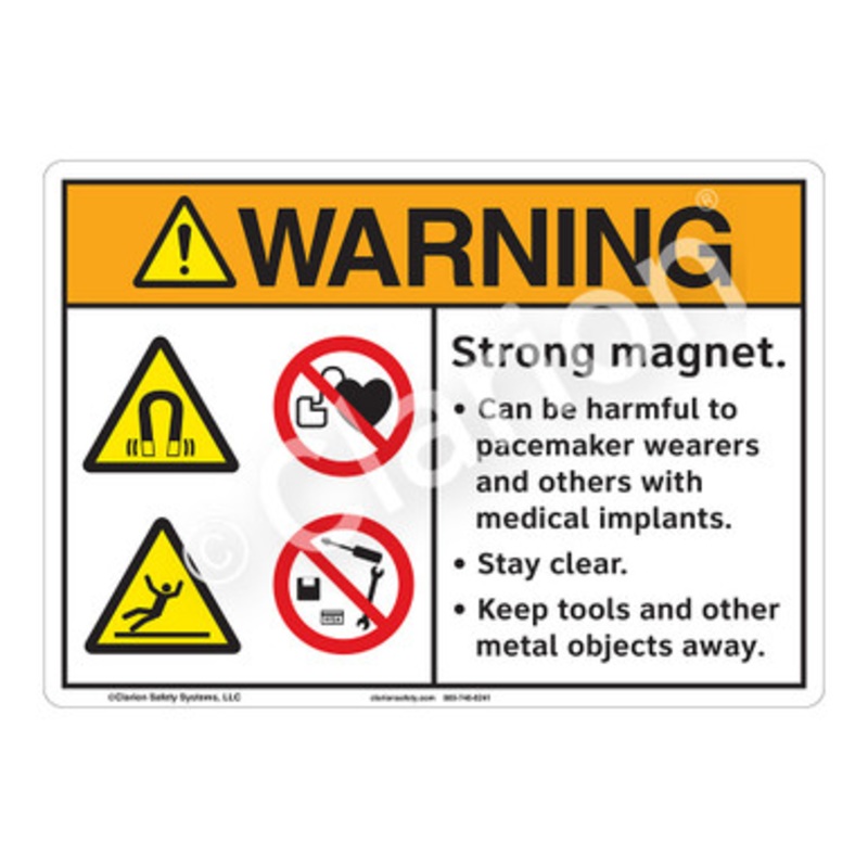 Warning Strong Magnet Sign (F1233-)