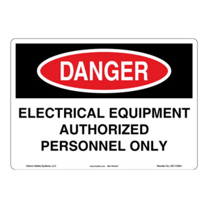 Danger/Electrical Equipment Sign (OS1116DH-)