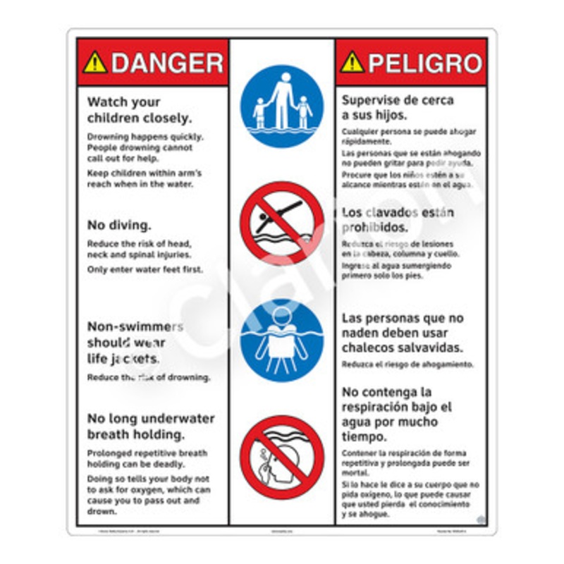 Danger Watch Your Children Sign (WSS3407-b)