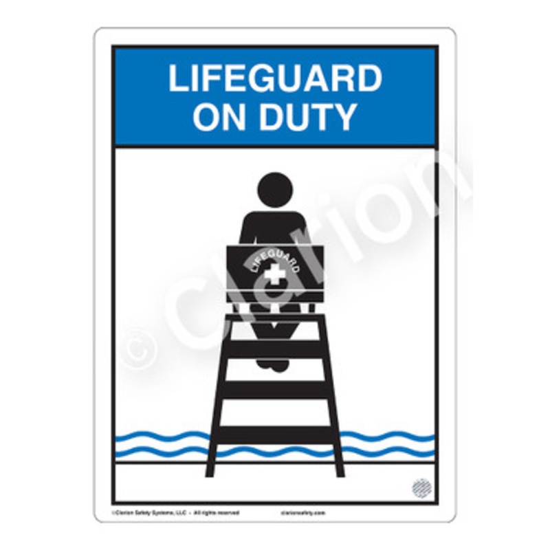 Lifeguard on Duty Sign (WSS2152-e)
