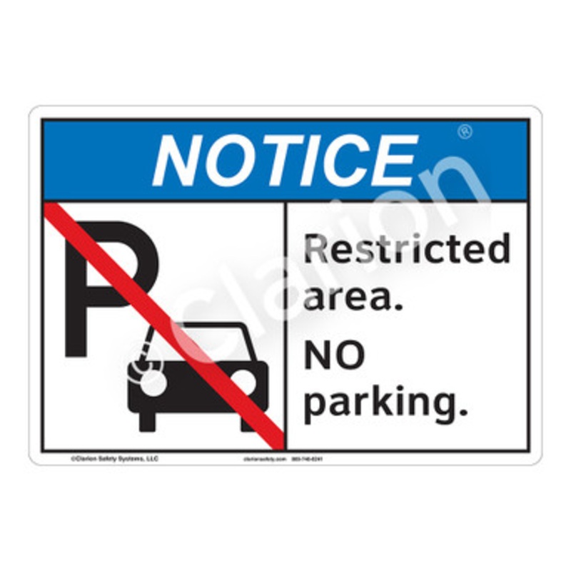 Notice Restricted Area Sign (F1123-)