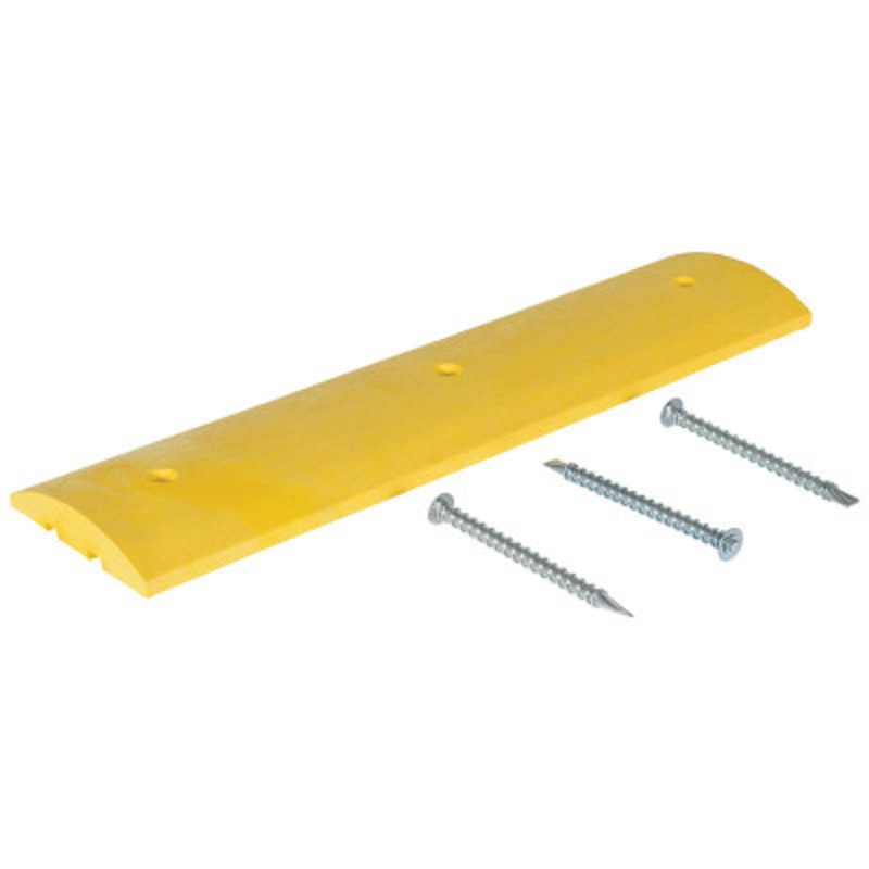 Speed Bump Asphalt Hardware, 48in x 12in x 2-1/4in, Yellow