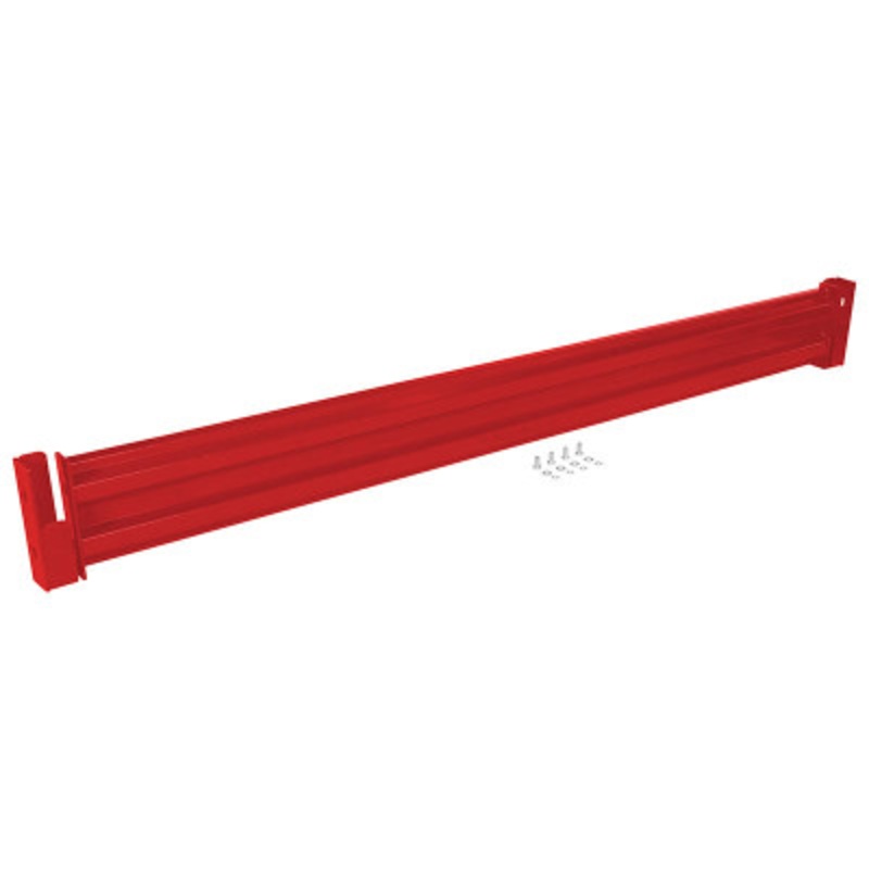 Steel 2 Ribbed Dropin Style Guard Rail, 102in Length, Red